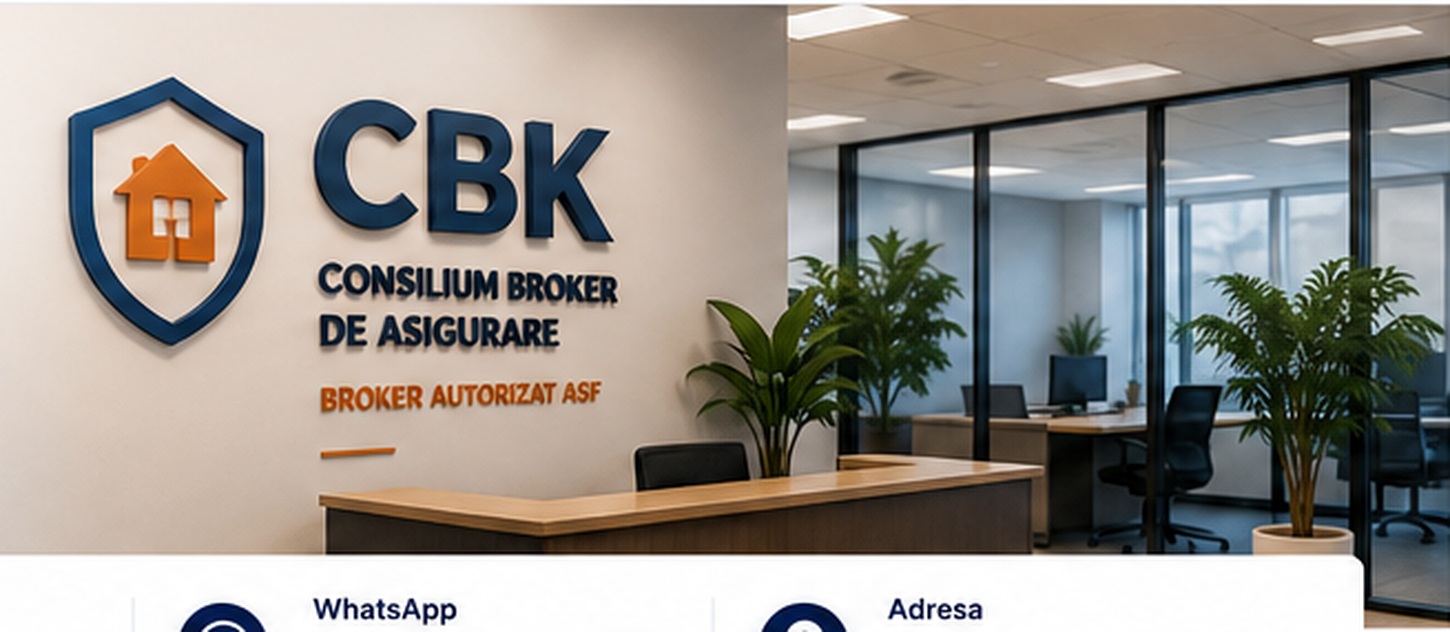 Identitatea CBK – Consilium Broker de Asigurare într-un sediu profesional